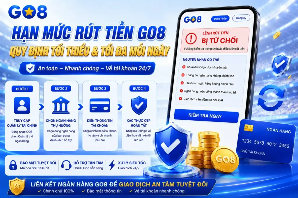 GO8 Hạn mức rút tiền