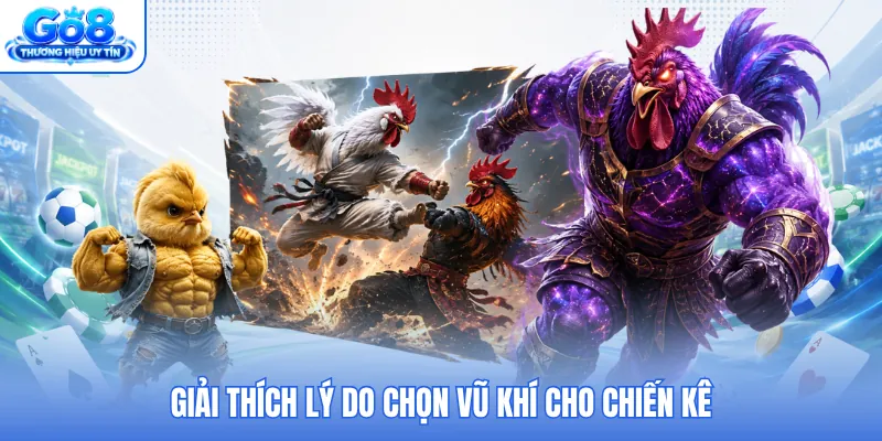 Giải thích lý do chọn vũ khí cho chiến kê Giải thích lý do chọn vũ khí cho chiến kê
