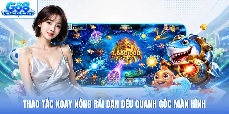 Thao tác xoay nòng rải đạn đều quanh góc màn hình Thao tác xoay nòng rải đạn đều quanh góc màn hình